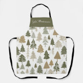 モダンクリスマスツリーパターン名 エプロン (正面)