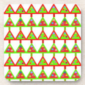 モダンクリスマスツリーパターン コースター (正面)