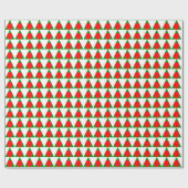 モダンクリスマスツリーパターン ラッピングペーパー (フラット)