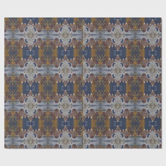 モダンクリスマスツリーパターン ラッピングペーパー (シーム)