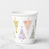 モダンクリスマスツリーパーティーカップ – set 2 紙コップ (裏面)