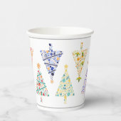 モダンクリスマスツリーパーティーカップ – set 2 紙コップ (左)
