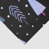 モダンクリスマスツリーパープルピンクブラック 薄葉紙 (詳細)