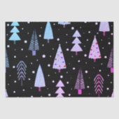 モダンクリスマスツリーパープルピンクブラック 薄葉紙 (正面)