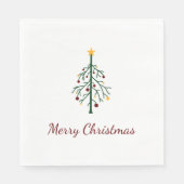 モダンクリスマスツリーフェスティバルホリデーパーティー スタンダードランチョンナプキン (正面)