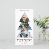 モダンクリスマスツリーフォトコラージュホリデイ シーズンカード (スタンド正面)