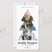 モダンクリスマスツリーフォトコラージュホリデイ シーズンカード (正面)