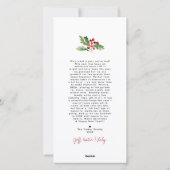 モダンクリスマスツリーフォトコラージュホリデイ シーズンカード (裏面)