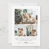 モダンクリスマスツリーフォトホリデーカード シーズンカード (裏面)