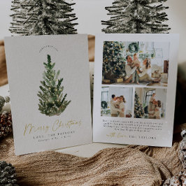 モダンクリスマスツリーフォトホリデーカード シーズンカード
