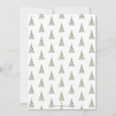 モダンクリスマスツリーブライダルシャワー 招待状 (裏面)