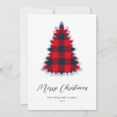 モダンクリスマスツリーホリデーカード シーズンカード (正面)