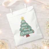 モダンクリスマスツリーメリークリスマス フェイバーバッグ (クリップ留めされた状態)