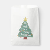 モダンクリスマスツリーメリークリスマス フェイバーバッグ (正面)