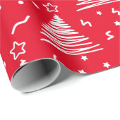 モダンクリスマスツリーラッピング紙 ラッピングペーパー (ロールコーナー)