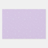 モダンクリスマスツリーラベンダーパターン ラッピングペーパーシート (正面2)