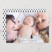 モダンクリスマスツリーレジョイスホリデーカード シーズンカード (正面/裏面)