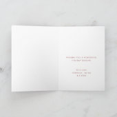 モダンクリスマスツリーレッドスターシンプルホリデーカー シーズンカード (内部)