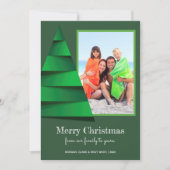 モダンクリスマスツリー写真 シーズンカード (正面)