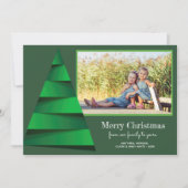 モダンクリスマスツリー写真 シーズンカード (正面)