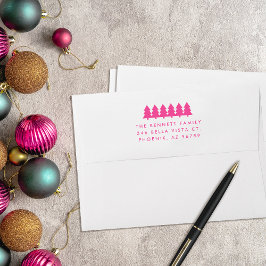 モダンクリスマスツリー差出人住所 セルフインキングスタンプ