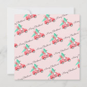 モダンクリスマスツリー新しいホームカースクリプト移動 案内状 (裏面)