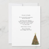 モダンクリスマスツリー新しい住所ホリデー移動 案内状 (裏面)