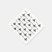 モダンクリスマスツリー白黒パーティー スタンダードカクテルナプキン (角)