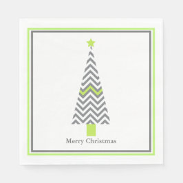 モダンクリスマスツリー紙ナプキン スタンダードランチョンナプキン
