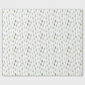 モダンクリスマスツリー緑のパターン ラッピングペーパー (フラット)