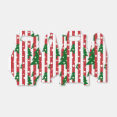 モダンクリスマスツリー赤い緑のパタストライプのーン フェイバーボックス (折り畳みなし)