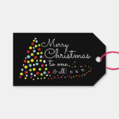 モダンクリスマスツリー、クリスマスギフトタグ ギフトタグ (正面(横))
