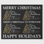 モダンクリスマスツリー、クリスマスラッピング紙 ラッピングペーパー (フラット)