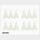**モダンクリスマスツリー**クリスマス 長方形シール (シート)