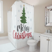 「モダンクリスマスツリー」シャワーカーテン シャワーカーテン (インサイチュ)