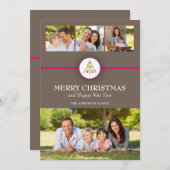 モダンクリスマスツリー シーズンカード (正面/裏面)