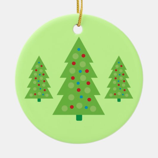モダンクリスマスツリー セラミックオーナメント (正面)