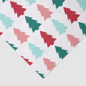 モダンクリスマスツリー、ティール（緑がかった色）、アクア、赤 薄葉紙 (詳細)