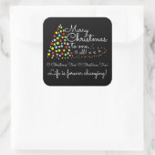 モダンクリスマスツリー、フェスティバルスクエアステッカー スクエアシール (バッグ)