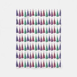 モダンクリスマスツリー フリースブランケット