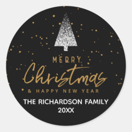 モダンクリスマスツリー ラウンドシール