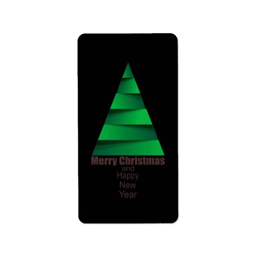 モダンクリスマスツリー ラベル (正面)