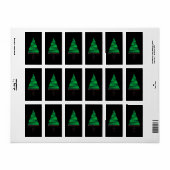 モダンクリスマスツリー ラベル (フルシート)