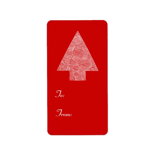 モダンクリスマスツリー ラベル (正面)