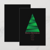 モダンクリスマスツリー 出欠カード (正面/裏面)