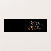 モダンクリスマスツリー、家族写真クリスマスカード 名刺 (外部フラット)