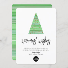 モダンクリスマスツリー – 水彩スクリプトビジネス シーズンカード