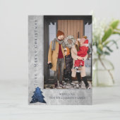 モダンクリスマスツリー |青 シーズンカード (スタンド正面)