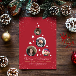 モダンクリスマスツリー | 4カスタム枚の写真 シーズンカード