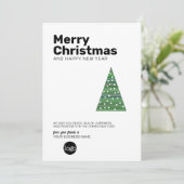 モダンクリスマスツリー – sans serif Business シーズンカード (スタンド正面)